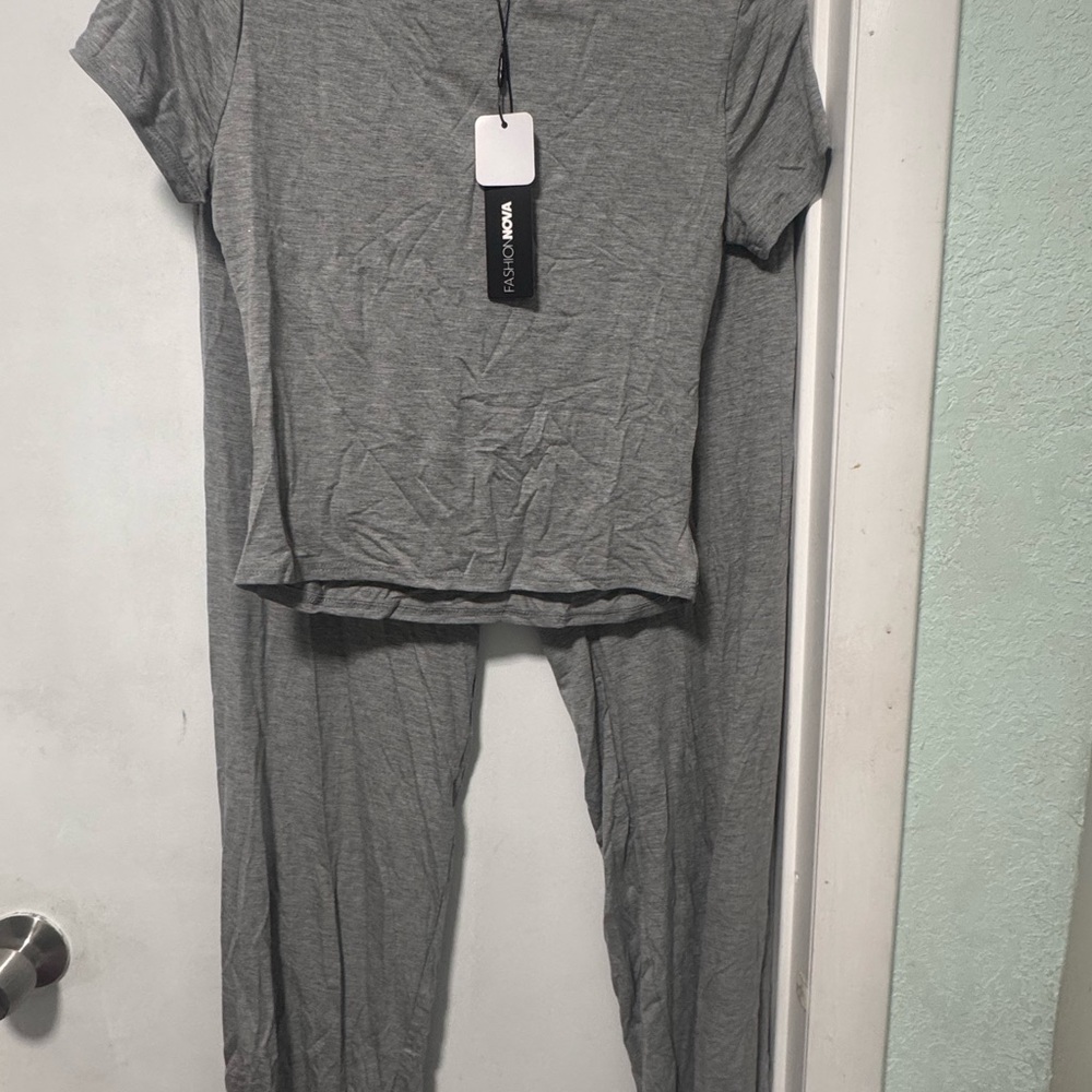 Fashion Nova Gray Jumpsuit